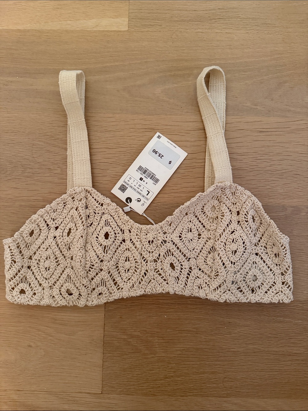 Zara Crochet Bralette - Beige